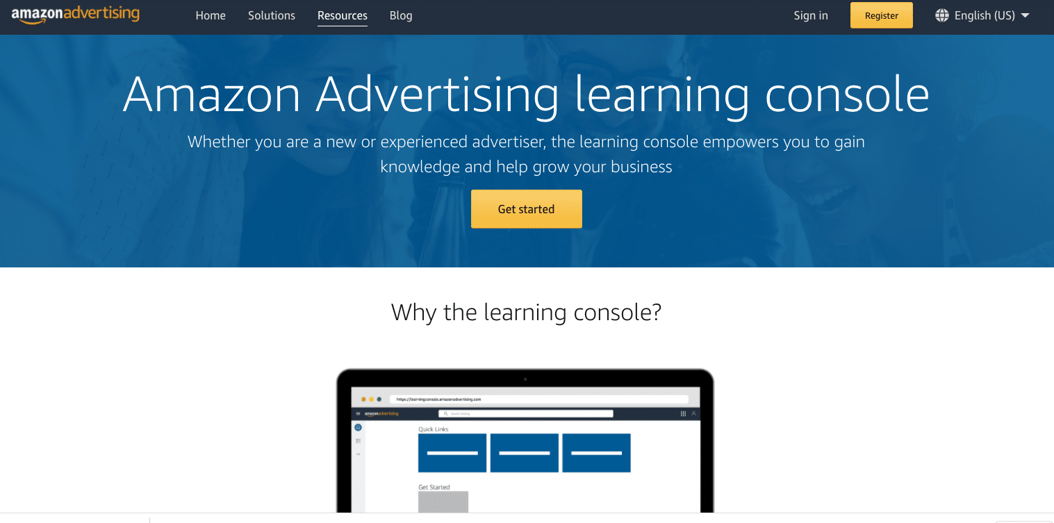 Amazon Advertising Learning Console