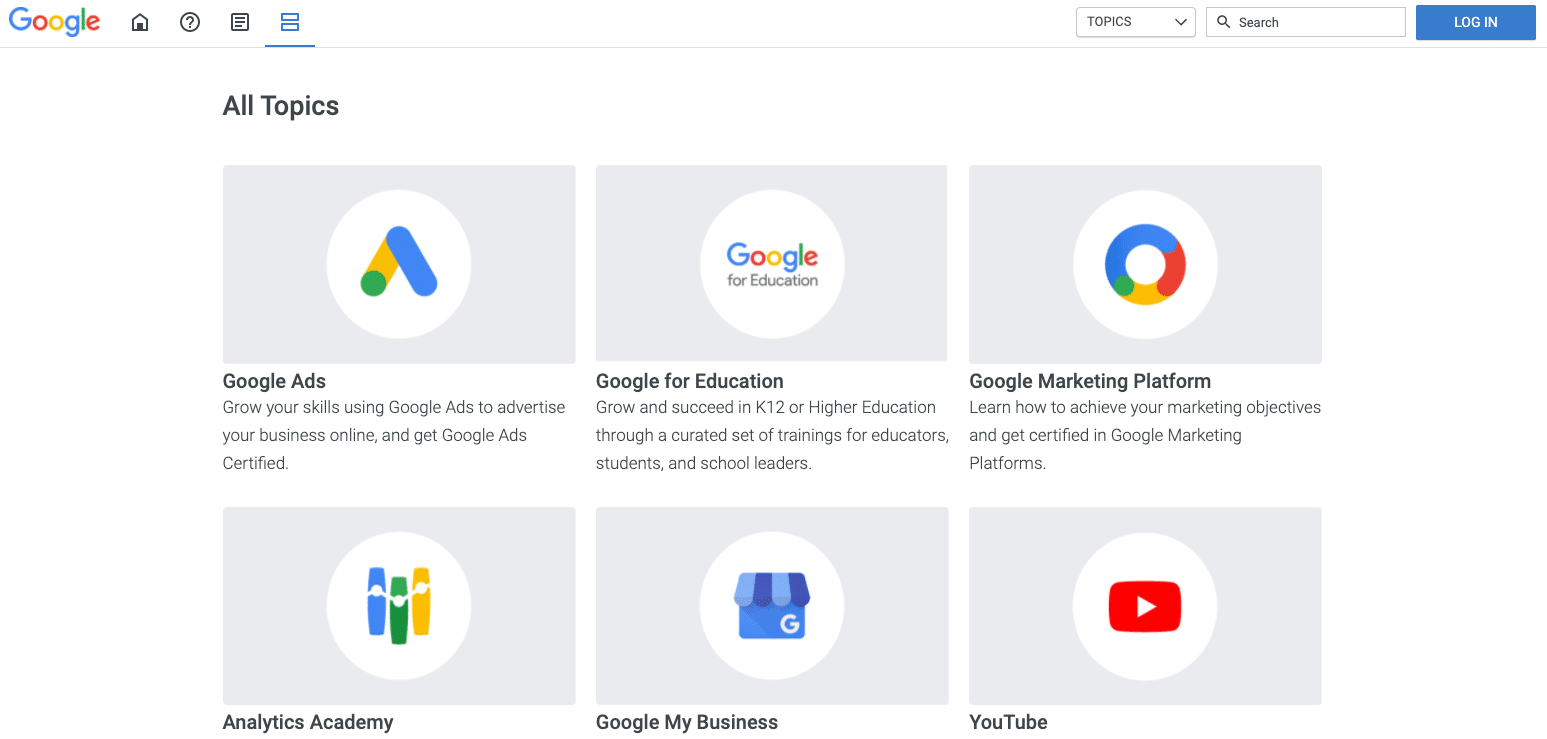 Google Skillshop screenshot